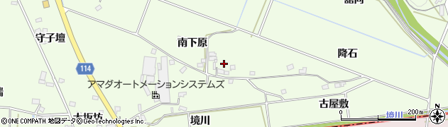 福島県福島市松川町下原周辺の地図