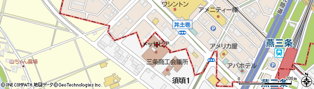 道の駅燕三条地場産センター周辺の地図