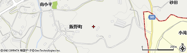 福島県福島市飯野町（南甥山）周辺の地図