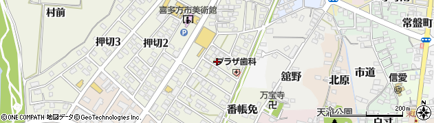 福島県喜多方市通船場周辺の地図