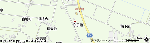 福島県福島市松川町守子壇周辺の地図
