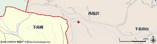 福島県川俣町（伊達郡）西福沢（林下）周辺の地図