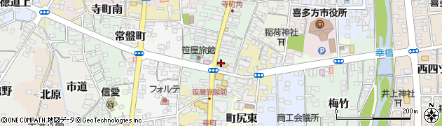 福島県喜多方市三丁目周辺の地図