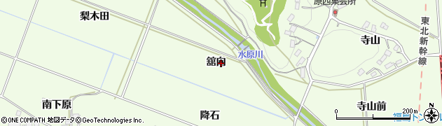 福島県福島市松川町（舘向）周辺の地図