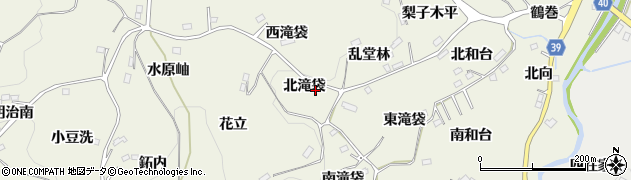 福島県福島市飯野町明治（北滝袋）周辺の地図
