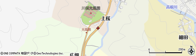 福島県川俣町（伊達郡）上桜周辺の地図