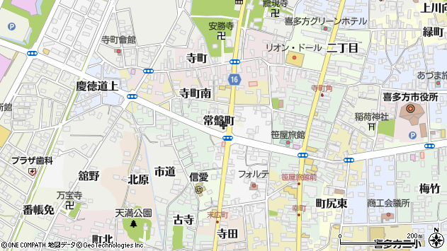 〒966-0862 福島県喜多方市常盤町の地図