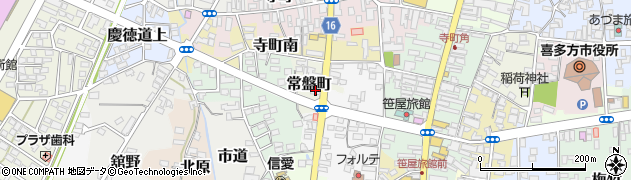 福島県喜多方市常盤町周辺の地図