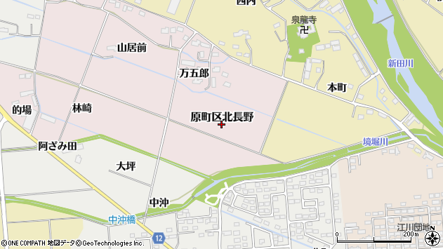 〒975-0072 福島県南相馬市原町区北長野の地図