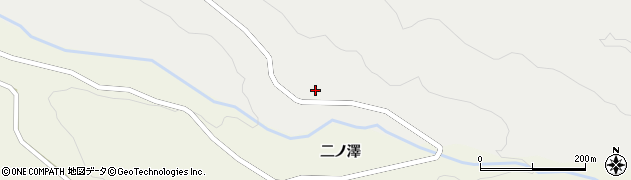 福島県北塩原村（耶麻郡）大塩（上二ノ澤）周辺の地図