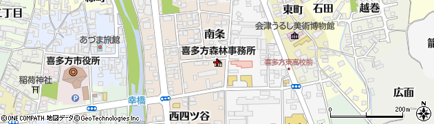 会津森林管理署喜多方森林事務所周辺の地図