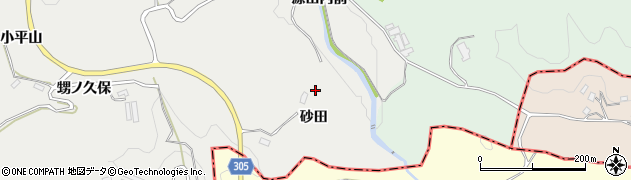 福島県福島市飯野町（砂田）周辺の地図