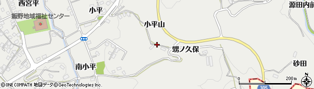 福島県福島市飯野町合田周辺の地図
