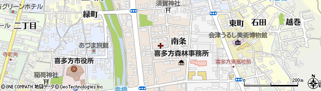福島県喜多方市西井戸尻周辺の地図
