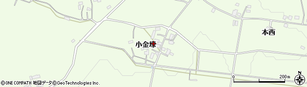 福島県福島市松川町小金塚周辺の地図