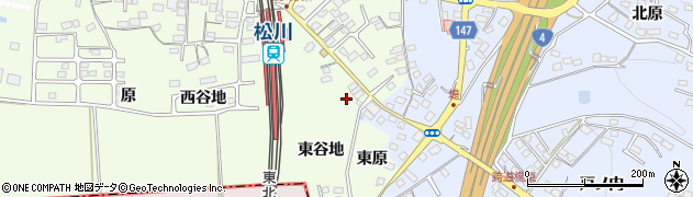 福島県福島市松川町（東谷地）周辺の地図
