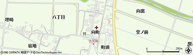 福島県福島市松川町向町周辺の地図
