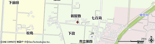 福島県喜多方市関柴町平林（新屋敷）周辺の地図
