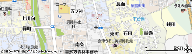 福島県喜多方市南町2842周辺の地図