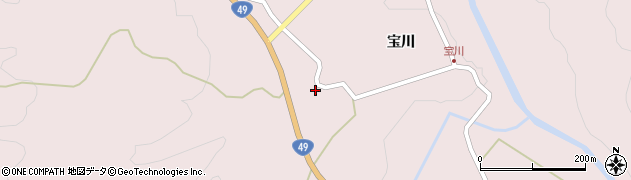 福島県西会津町（耶麻郡）宝坂大字宝坂（木戸口乙）周辺の地図