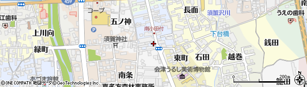 福島県喜多方市南町2845周辺の地図