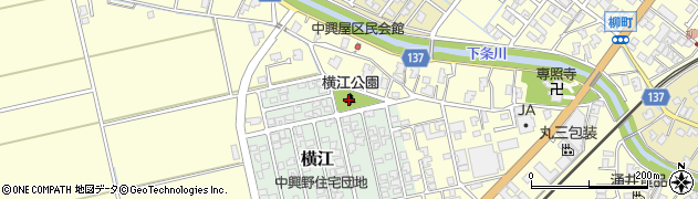 横江公園周辺の地図