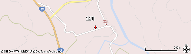 福島県西会津町（耶麻郡）宝坂大字宝坂（宝川乙）周辺の地図