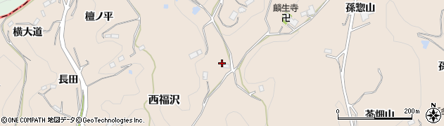 福島県川俣町（伊達郡）西福沢（下平）周辺の地図