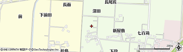 福島県喜多方市関柴町平林（深田）周辺の地図
