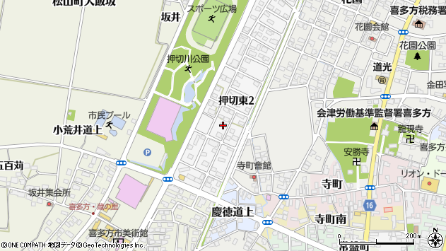 〒966-0877 福島県喜多方市坂井道上の地図