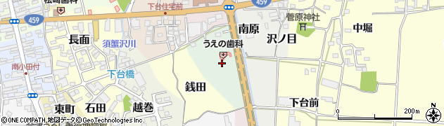 福島県喜多方市原田周辺の地図