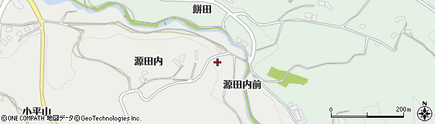 福島県福島市飯野町（源田内前）周辺の地図