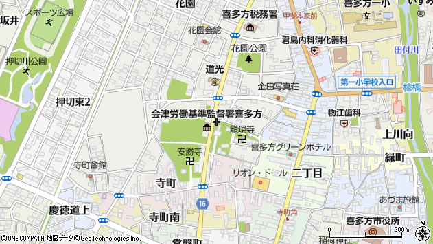 〒966-0895 福島県喜多方市東小原の地図