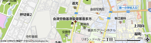 福島県喜多方市東小原周辺の地図