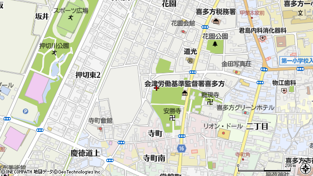 〒966-0896 福島県喜多方市諏訪の地図