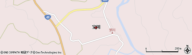 福島県西会津町（耶麻郡）宝坂大字宝坂（宝川）周辺の地図