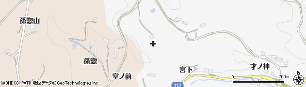 福島県川俣町（伊達郡）東福沢（反畑）周辺の地図