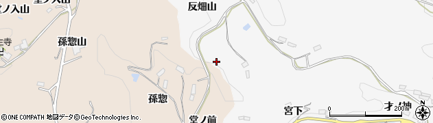 福島県川俣町（伊達郡）東福沢（反畑山）周辺の地図