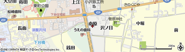 福島県喜多方市南原周辺の地図