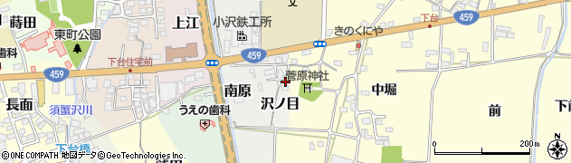 福島県喜多方市沢ノ目周辺の地図