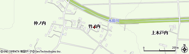 福島県福島市松川町竹ノ内周辺の地図