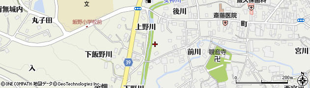 福島県福島市飯野町明治（上野川）周辺の地図