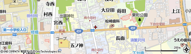 福島県喜多方市南町2886周辺の地図