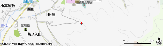 福島県川俣町（伊達郡）東福沢（田畑山）周辺の地図