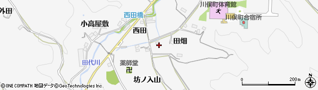 福島県川俣町（伊達郡）東福沢（田畑）周辺の地図