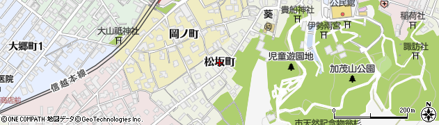 新潟県加茂市松坂町周辺の地図