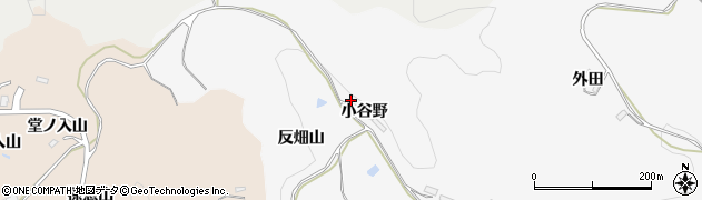 福島県伊達郡川俣町東福沢小谷野山周辺の地図