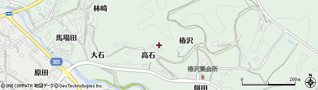福島県福島市飯野町大久保（高石）周辺の地図