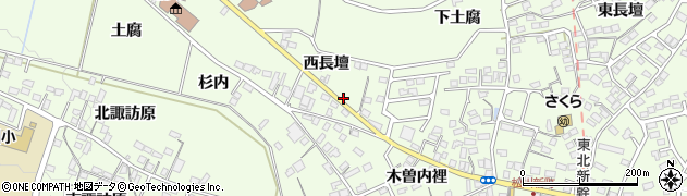 福島県福島市松川町（西長壇）周辺の地図