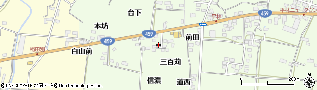 福島県喜多方市関柴町平林三百苅1215周辺の地図